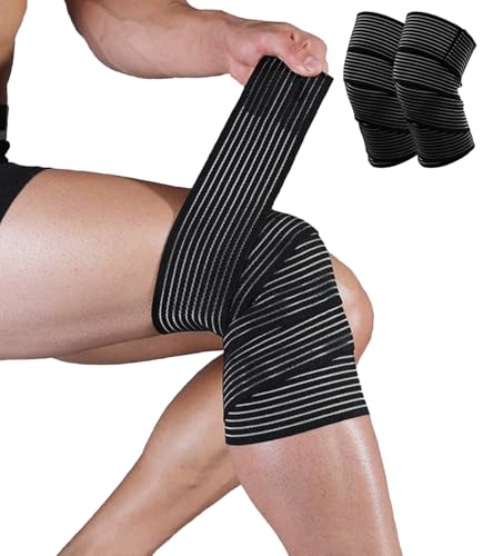 2 Pack Compression Knee Sleeves for Pain Relief and Support
