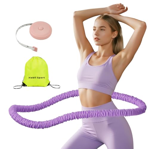 Foldable 3.3lb Weighted Exercise Hoop for Core Workouts