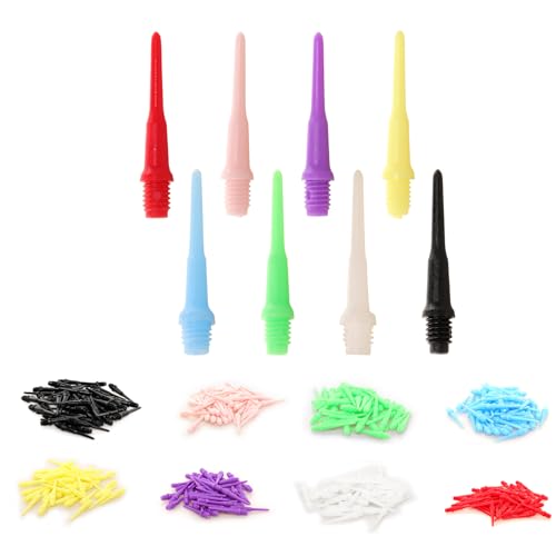 80 Pcs 2BA Thread Plastic Soft Tip Dart Points - Multicolor