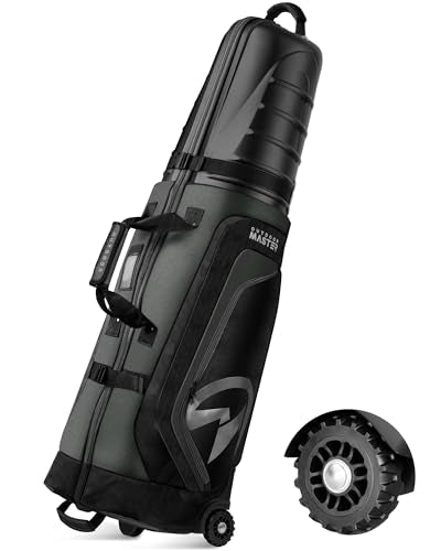 Golf Travel Bag with Wheels - Hard Shell Case - Grey
