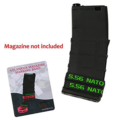 Magazine Marking Bands - 6 Pack Black-Green Silicone