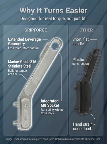 Marine-Grade 316 Stainless Steel Deck Fill Key Set - Silver