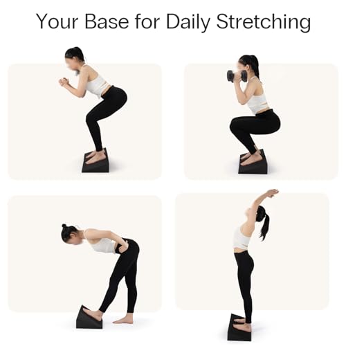Yoga Wedge Blocks - XL Foam, 16.5°, 2-Pack - Black