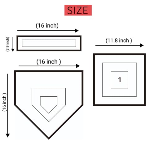 5-Piece Baseball & Softball Base Set with Carrying Bag
