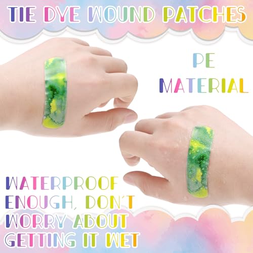 120 Pcs Kids Waterproof Bandages - Tie Dye Style