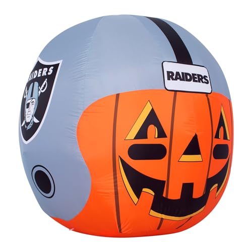 4ft Inflatable Las Vegas Raiders Helmet with LED Lights - Halloween Decoration