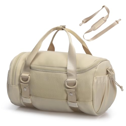Hynes Eagle Small Camel Gym Bag with Wet-Dry Separation & Crossbody Strap