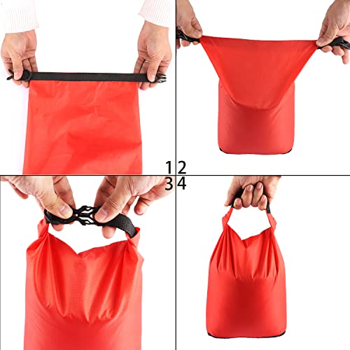 Waterproof Dry Bag Set 5 Pack - Multicolor Waterproof Storage Bags for Travel Camping