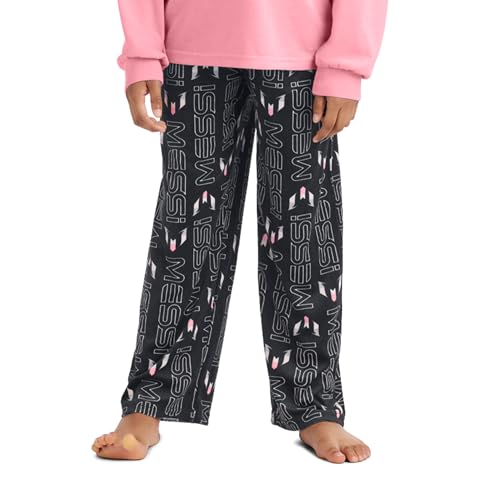 Youth Lifestyle Long Sleep Pants - Loose-Fit Pajama Bottoms - Messi Name Stripe Pant