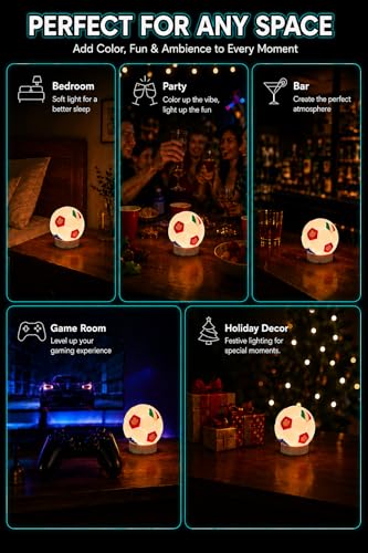 Soccer Ball LED Night Light - USB Rechargeable with 15+ Modes