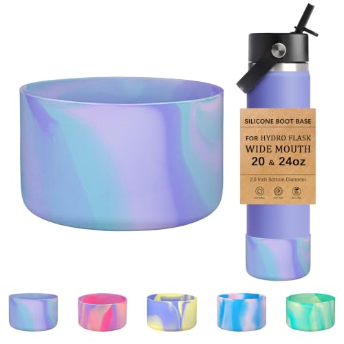 Silicone Boot Base for Hydro Flask Wide Mouth 20-24oz - Purple Green Mix