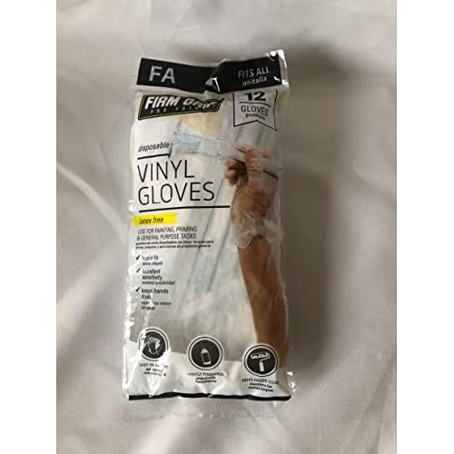 12 CT Firm Grip Vinyl Gloves