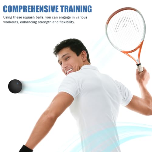 4-Pack Squash Balls Set - High Bounce for Beginners & Training