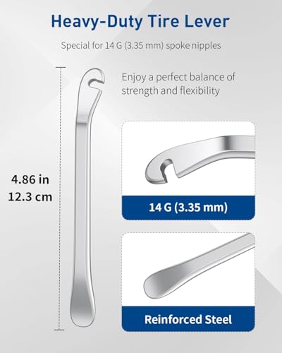 Bike Spoke Wrench Tool Kit with Tire Levers - 8 PCS