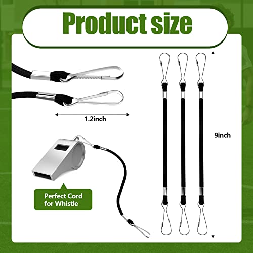 Whistle Lanyard Set - 3 Nylon Clips for Coaches & Referees