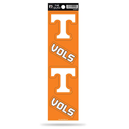 Rico Industries NCAA Tennessee Volunteers Quad Decal Set - Indoor & Outdoor Vinyl Stickers