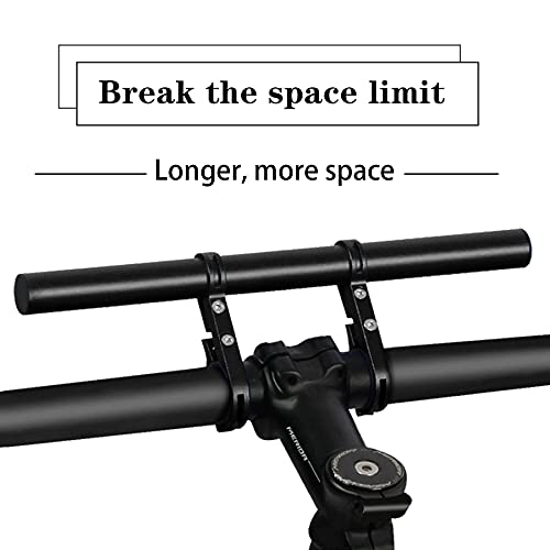 Bike Handlebar Extender Aluminum Alloy 30cm Long Extension for Lights Phone Mounts