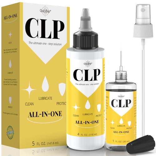 Gun Cleaning Kit, CLP Oil and Cleaner Lubricant, 4oz & 1oz Needle