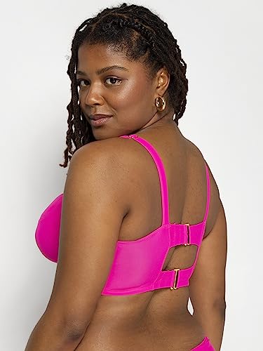 Plus-Size Full-Busted Underwire Bikini Top – Smart & Sexy, 40DDD, Fuchsia Sizzle