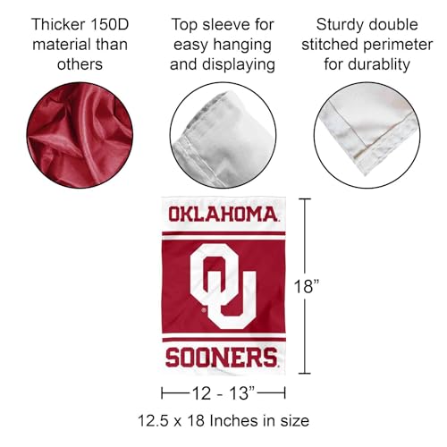 Oklahoma Sooners Garden Flag - Official College Flags & Banners Co.