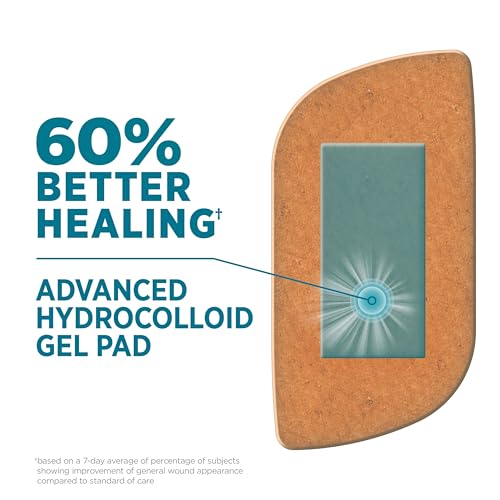 Hydrocolloid Adhesive Bandages for Wound Healing - Large, 5 Count