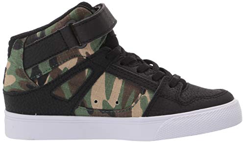 DC Shoes Unisex Kids' Pure High Elastic Lace High-Top Shoes Black Camo - ADBS300324-BLO