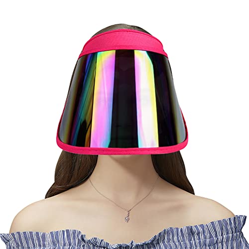 VIOKKO UV Protection Sun Visor Hat for Outdoor Activities - Rose Red