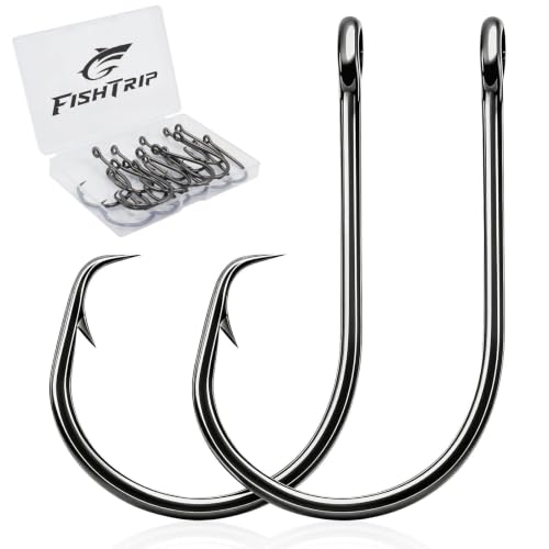 Inline Circle Hooks - 50 Pcs #4 for Freshwater & Saltwater Fishing