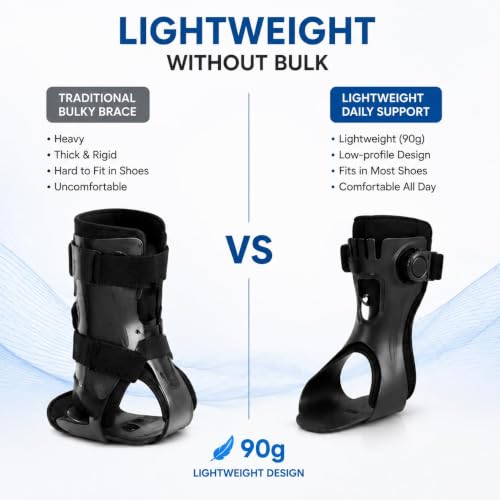 Uxinjat Left XL Inflatable Foot Drop Brace Ankle Foot Orthosis Support