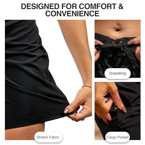 Kanu Surf Women's Marina Solid Stretch Boardshort - Black, 4