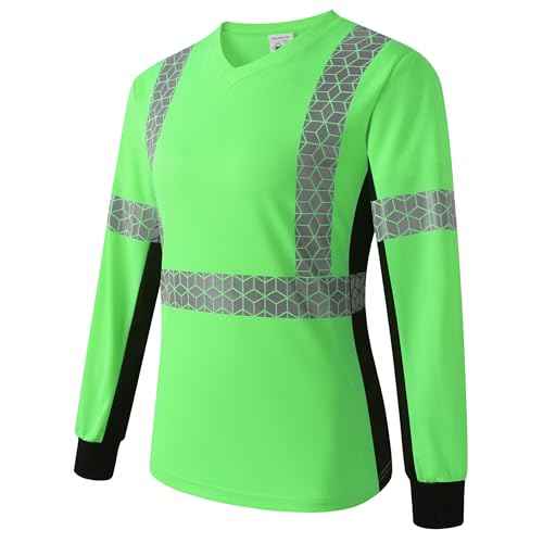 Women Safety Shirt,High Reflective T Shirt for Woman with Unusual Reflective Pattern,Short Sleeve Breathable