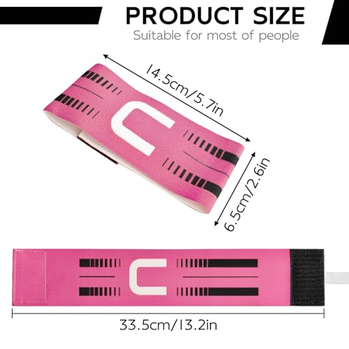 Captain Armband for Soccer - Unisex C Design - Pink