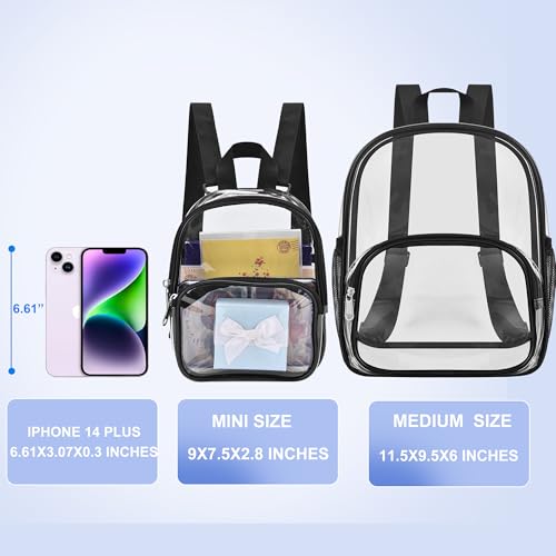 USPECLARE Clear Mini Backpack Stadium Approved for Little Boys &