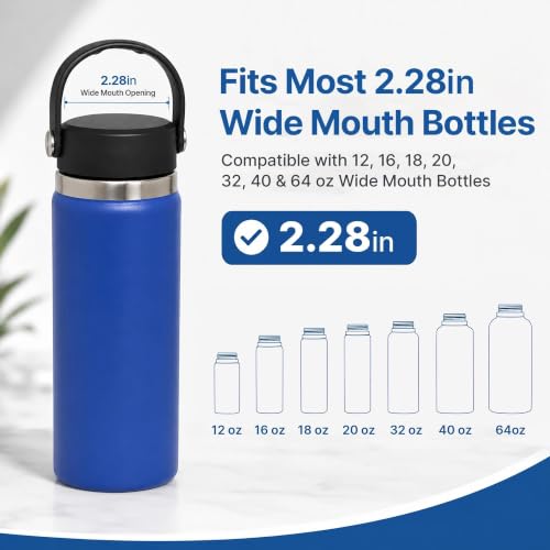 Wide Mouth Water Bottle Lid for Hydro Flask 12-64 oz - 1 Pack