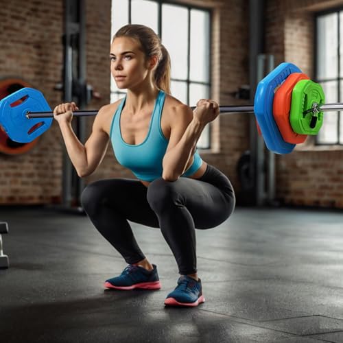 Adjustable Barbell Weight Set for Home Workout - 20 KG Multi-Color