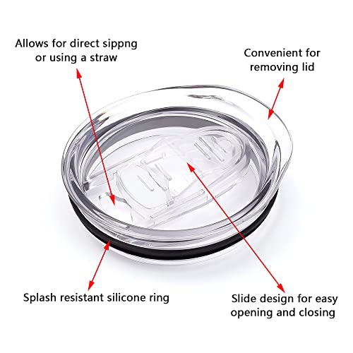 20oz Skinny Tumbler Replacement Lids - 3 Pack, Spill Proof