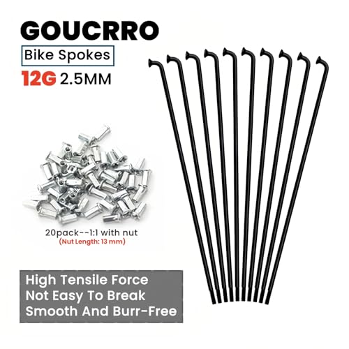 Bicycle Spokes 12G Black 128mm E-Bike Tricycle Wheel - 20pcs