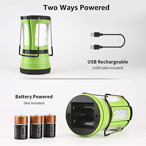 Le LED Camping Lantern 600LM with Detachable Flashlight – USB-Cable & Car Charger Included