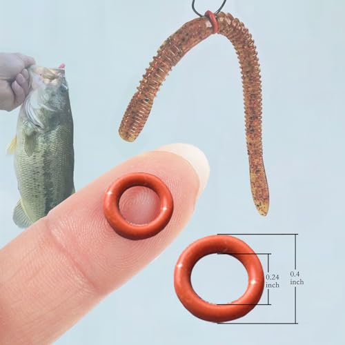 Wacky Rig Tool with 200 Black O-Rings for Fishing Worms