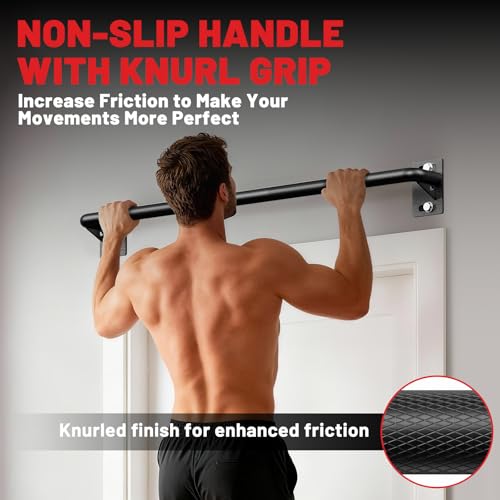 36-Inch Wall-Mounted Pull Up Bar for Home Gym - 500 lb Capacity
