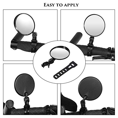 Adjustable 360° Rotatable Bicycle Mirrors - 2 Pack
