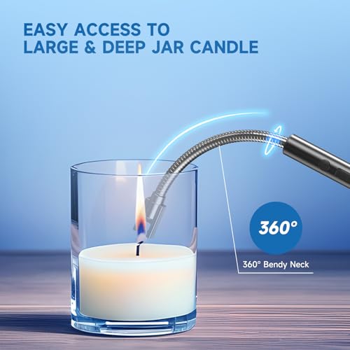 Electric Candle Lighter - 2 Pack USB Rechargeable Black