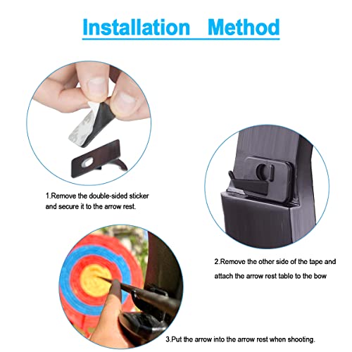 8 Pcs Arrow Rest for Recurve Bow - Right Hand Adhesive