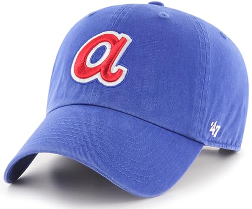 47 Brand MLB Cooperstown Atlanta Braves Blue Adjustable Baseball Cap - Adult