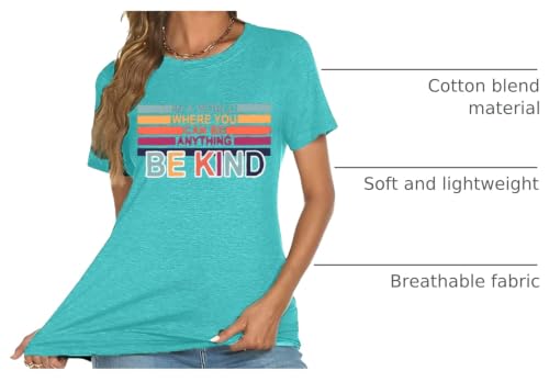 Bee Kind Shirt Womens Graphic Tshirt - Funny Inspirational Teacher Shirt - Mint Green Small