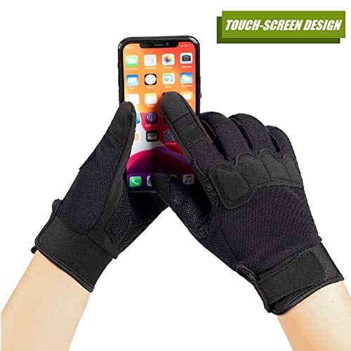 Full Finger Touch Screen Outdoor Gloves - Black, Medium