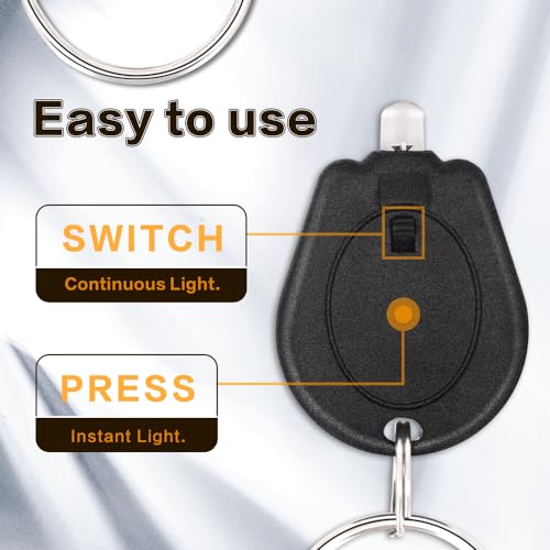 Mini UV LED Keychain Flashlight - 6 Pack Black Light