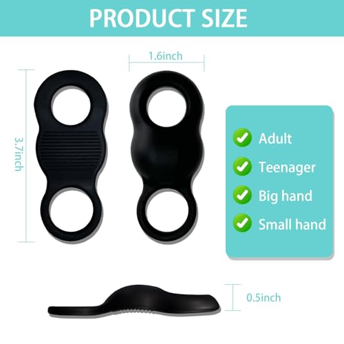 FEYRUN 2 Pack Soft Silicone Baseball & Softball Thumb Guards - Black