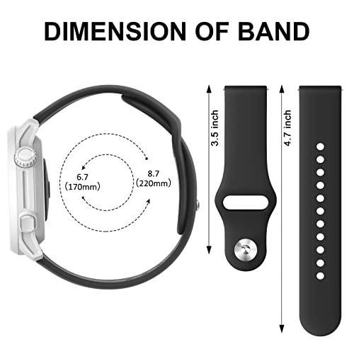 Silicone Replacement Band for Coros PACE 2/APEX 42mm - Black