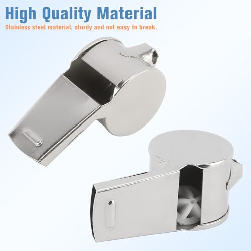 Stainless Steel Coach Whistle with Lanyard - 1 PCS